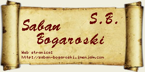Šaban Bogaroški vizit kartica